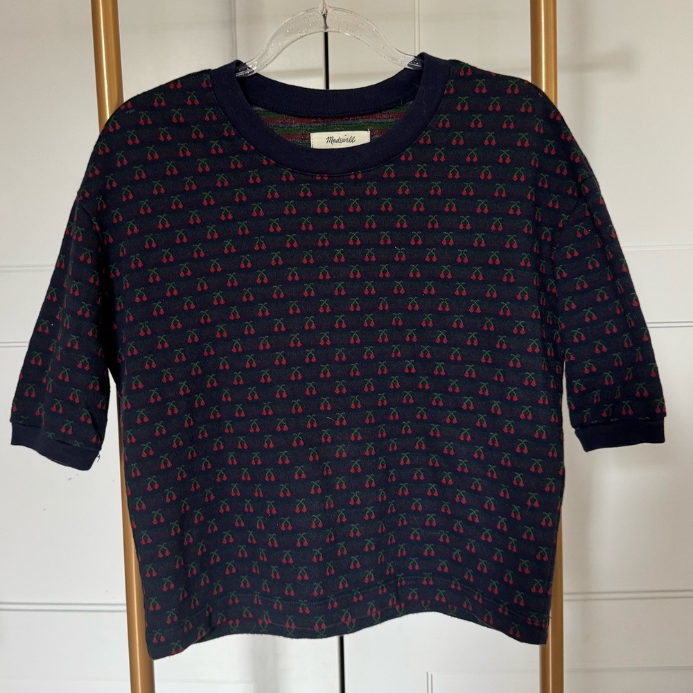 Madewell | Cherry Jacquard Cropped Tee